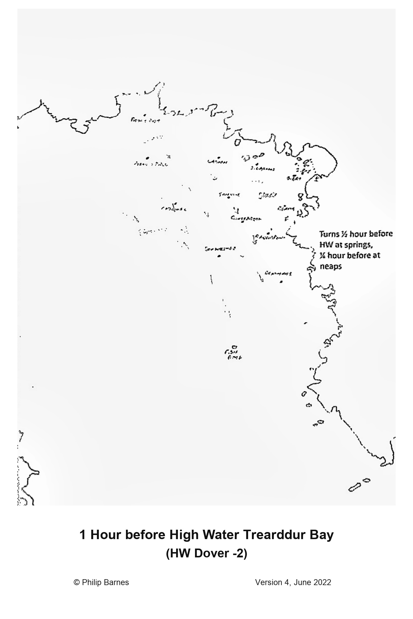Tidal stream chart for HW-1