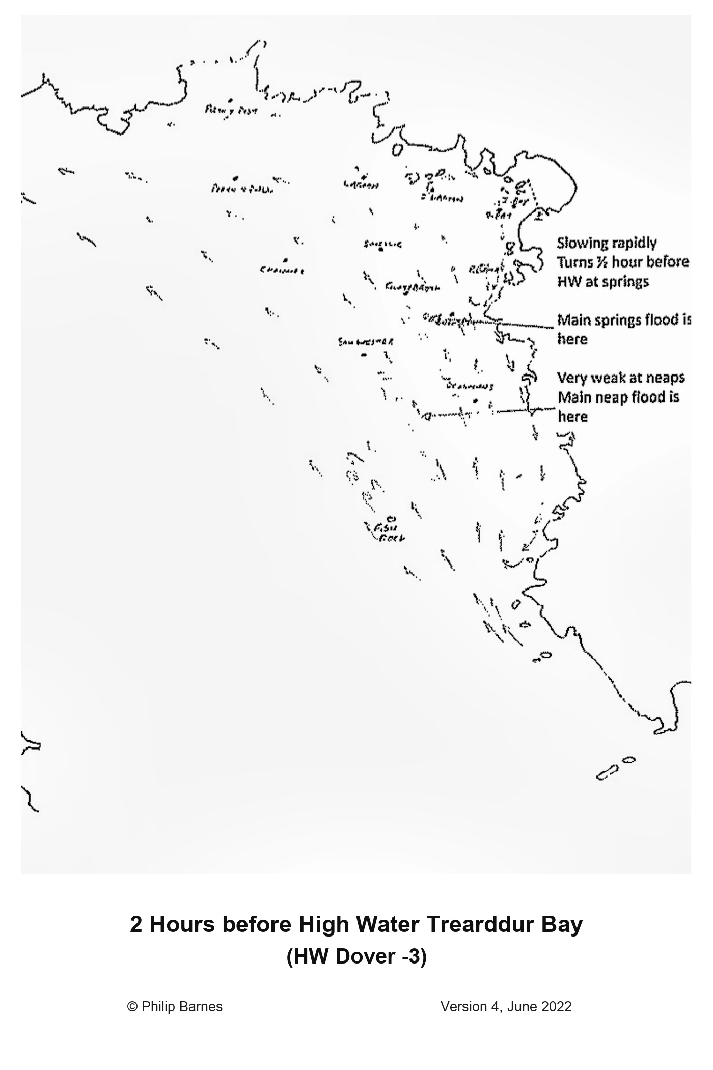 Tidal stream chart for HW-2