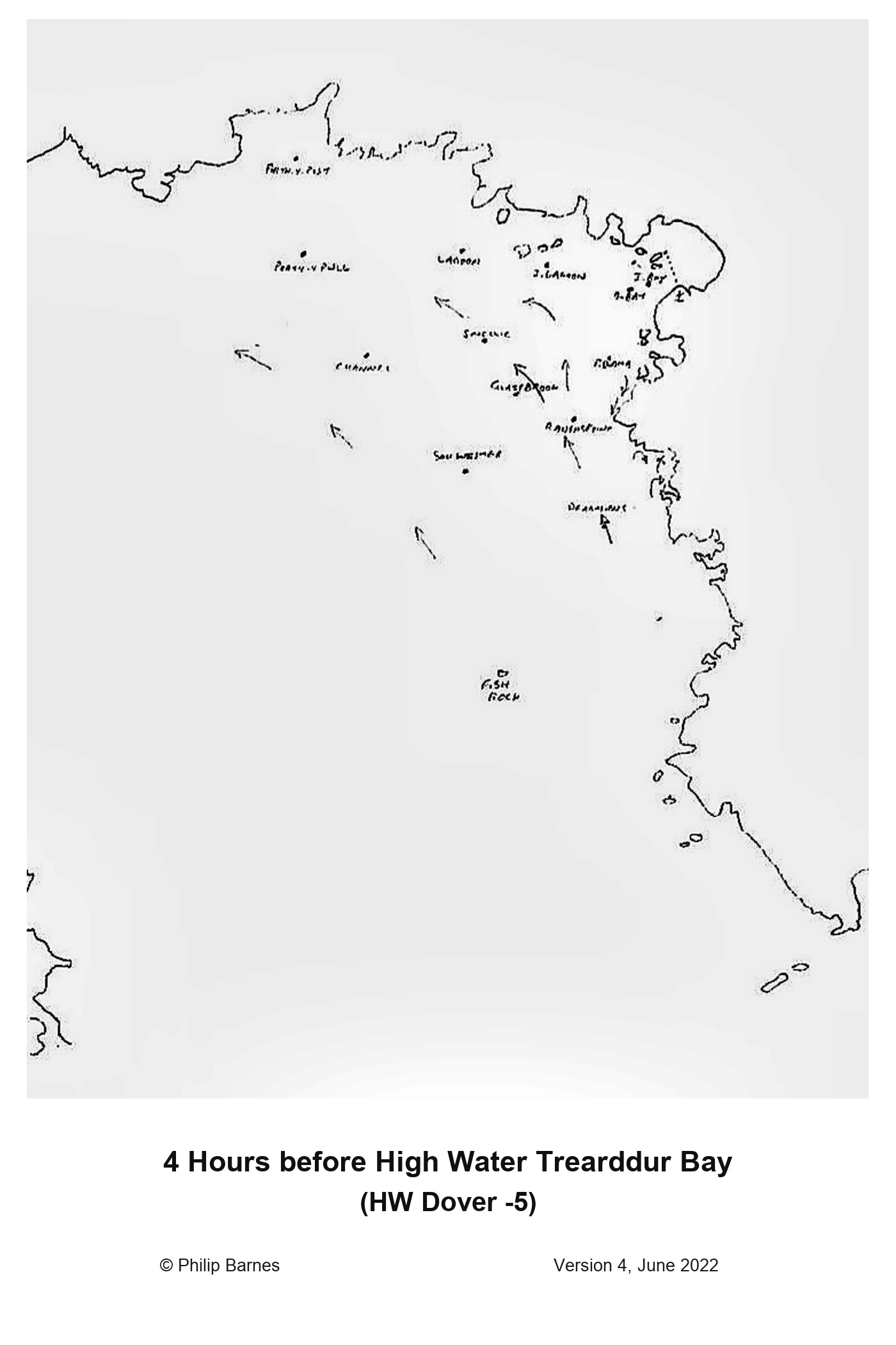 Tidal stream chart for HW-4