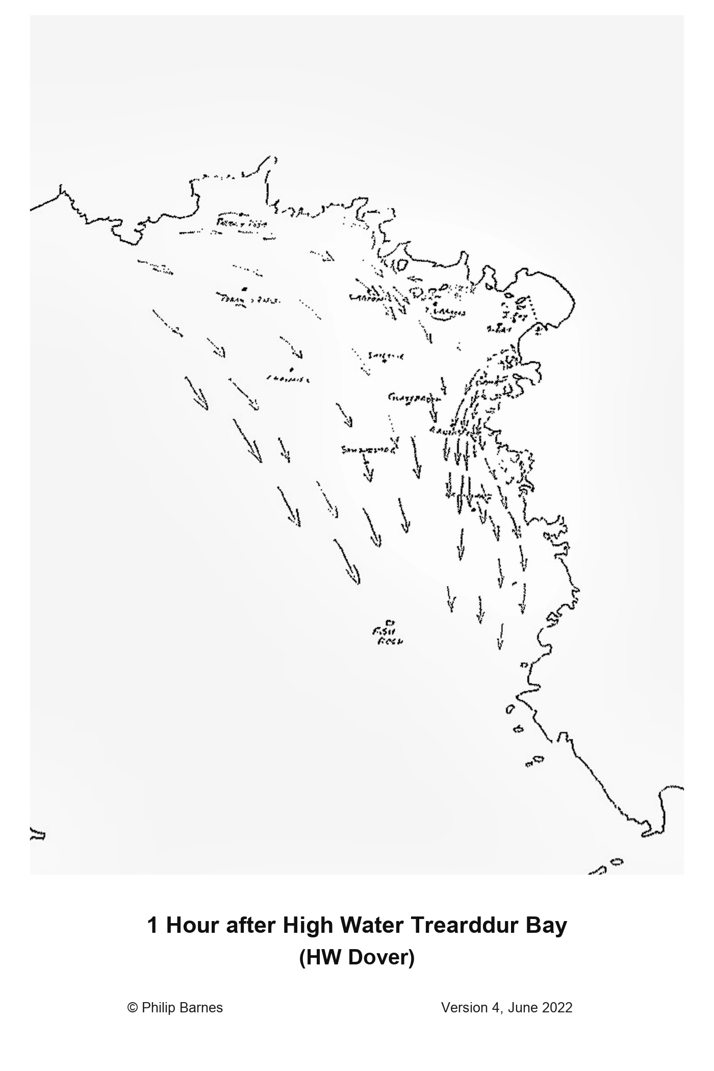 Tidal stream chart for HW+1