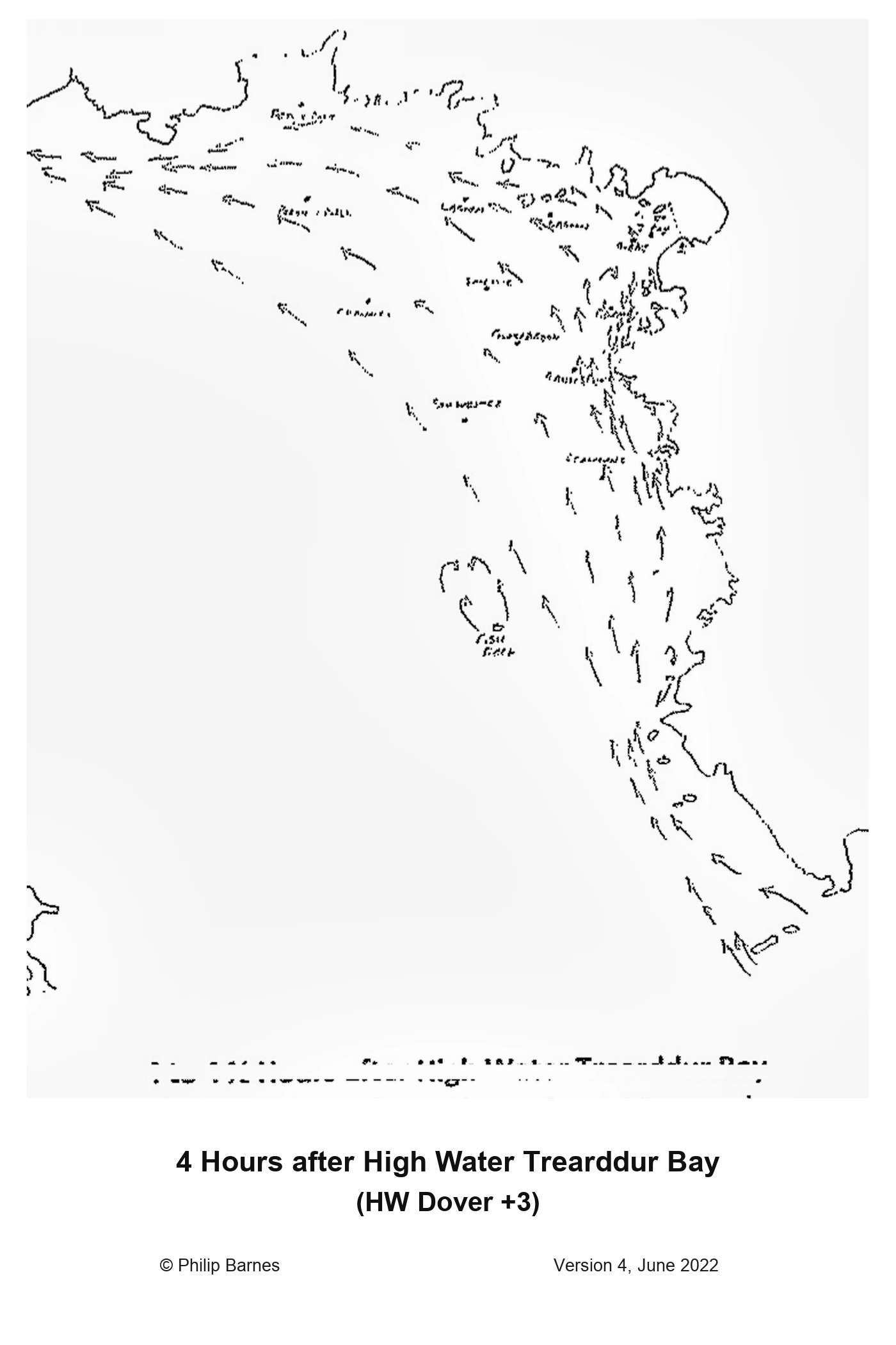 Tidal stream chart for HW+4
