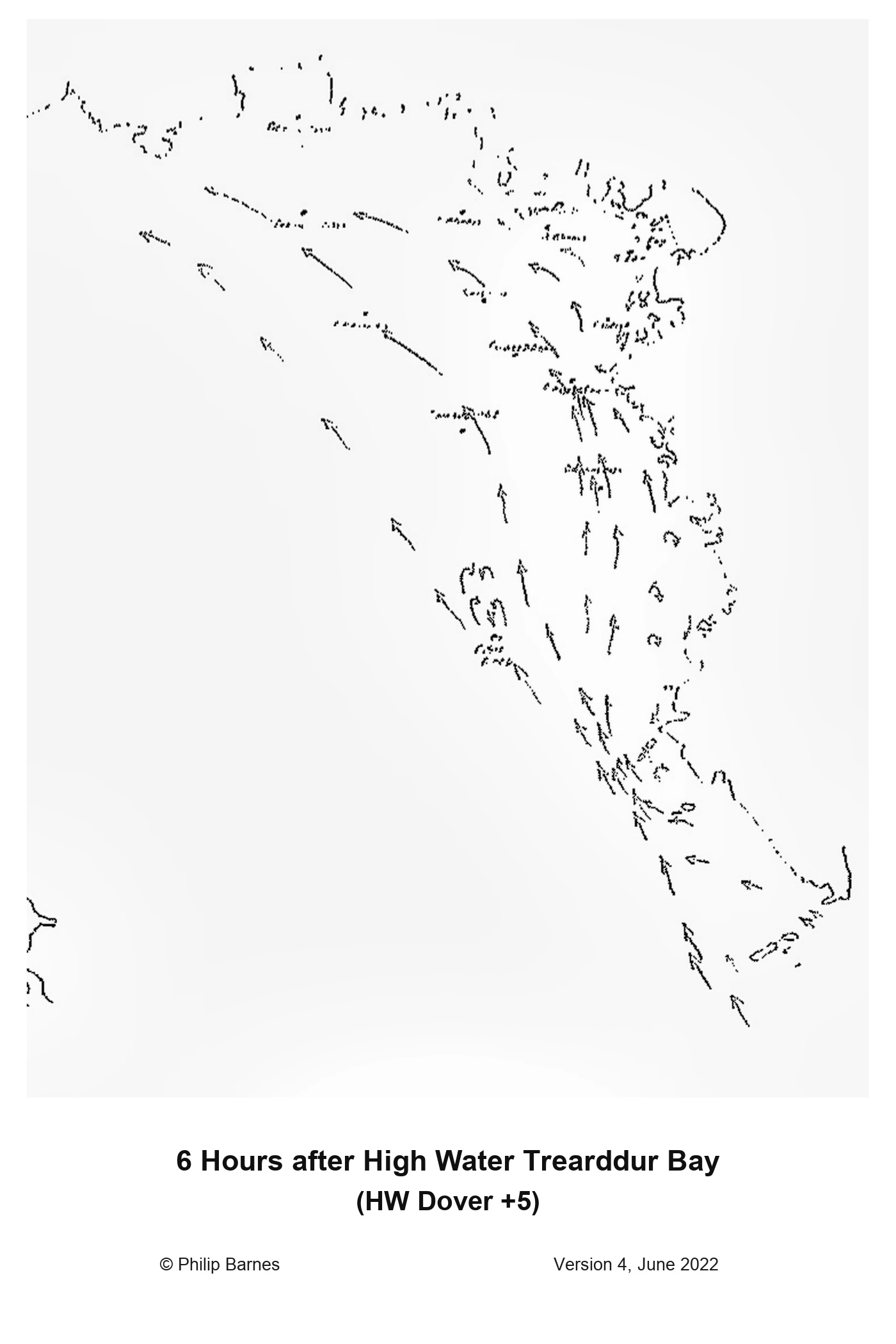 Tidal stream chart for HW+6